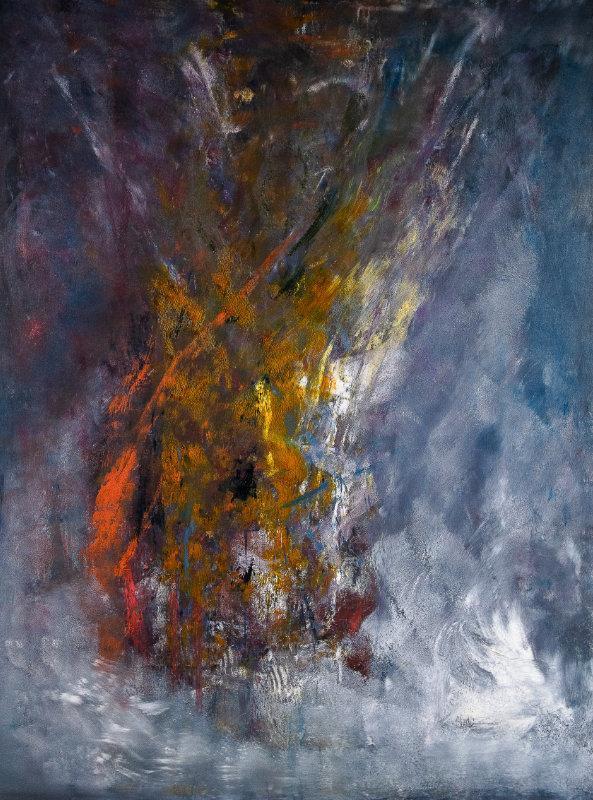 Be water or fire 2, Oil on canvas, 200 x 150 cm, 2022