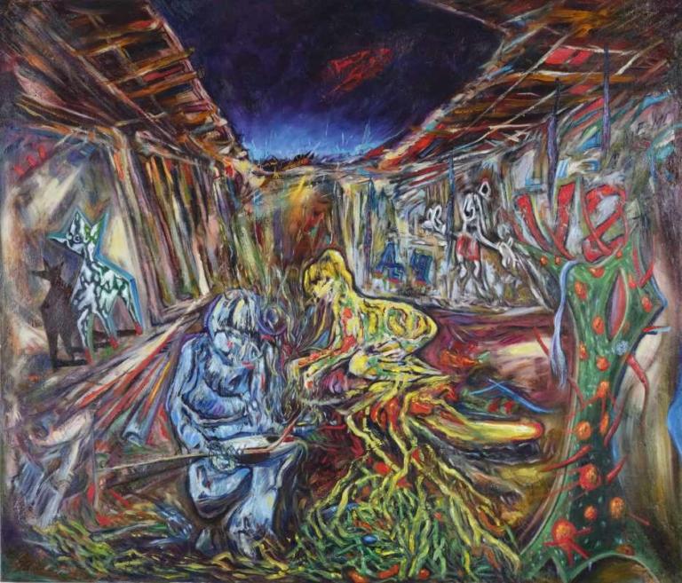 VINDER, oil painting on canvas, 140x120cm, 2021