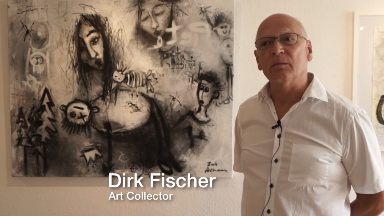 Dirk Fischer (Art Collector) about the Artist Beate Axmann | Pashmin Art Gallery Hamburg | 11.07.21